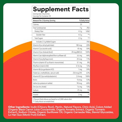 Detalles de nutrientes en SmartyPants Multivitamínico