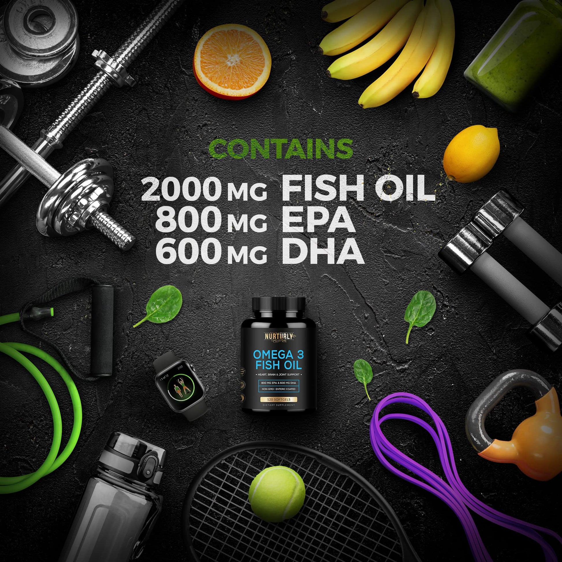 NURTURLY detalles del producto vitaminas B y omega 3