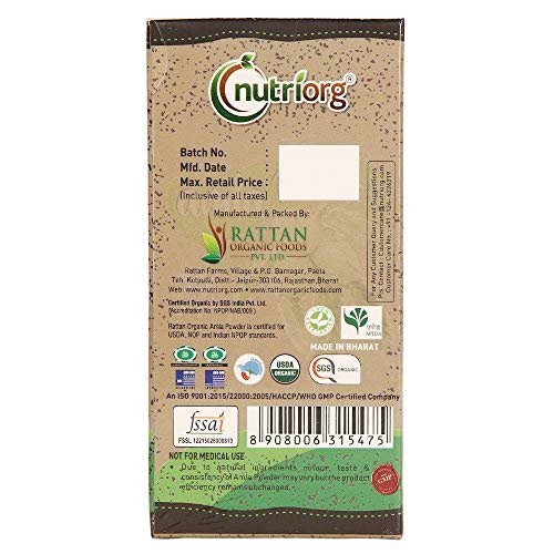 Detalles suplemento Nutriorg amla polvo orgánico
