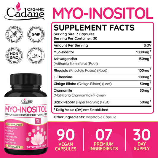 Detalles suplemento Organic Cadane 90 cápsulas nutrientes