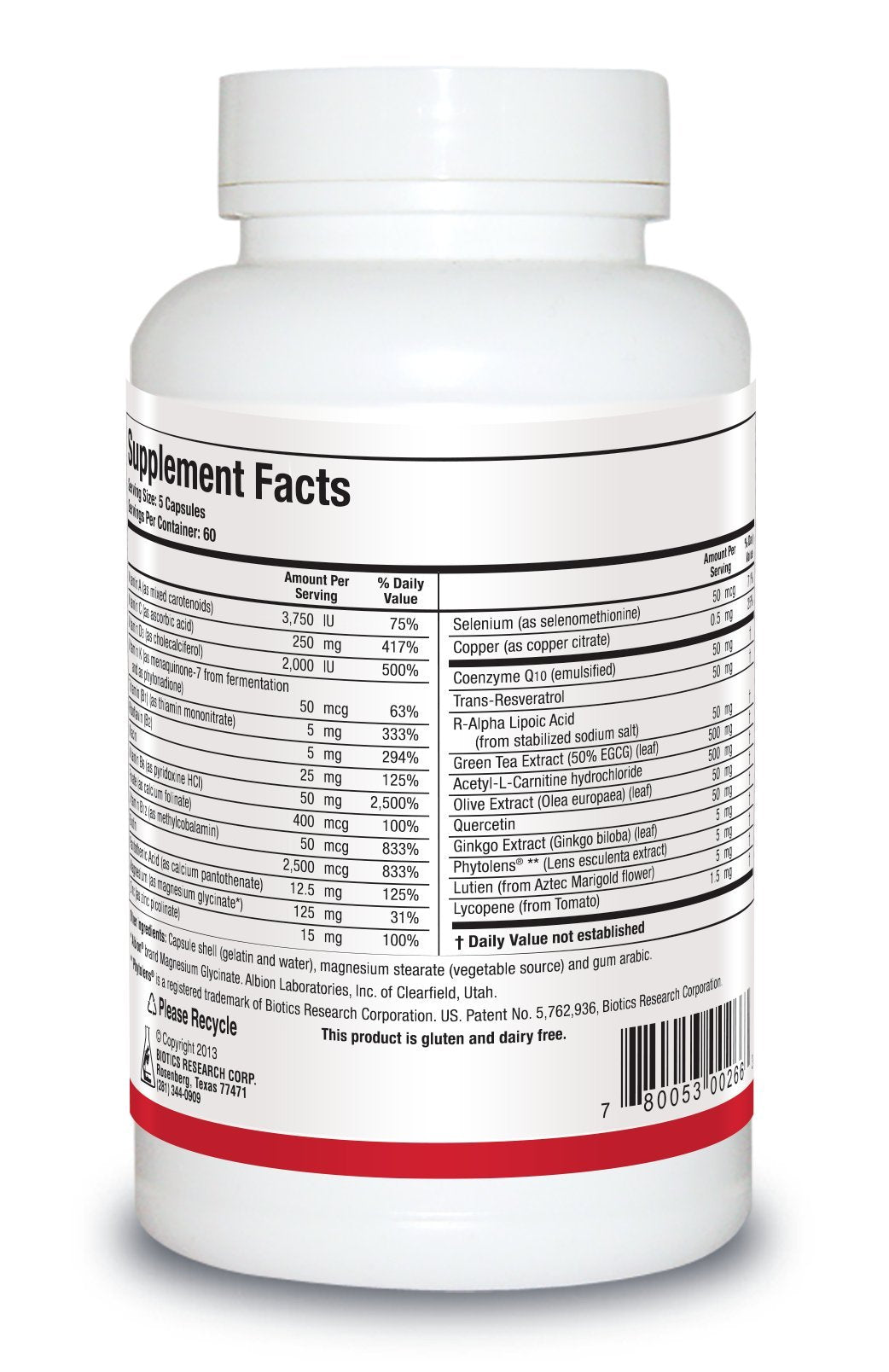 Detalles de suplemento VasculoSirt con CoQ10 y resveratrol
