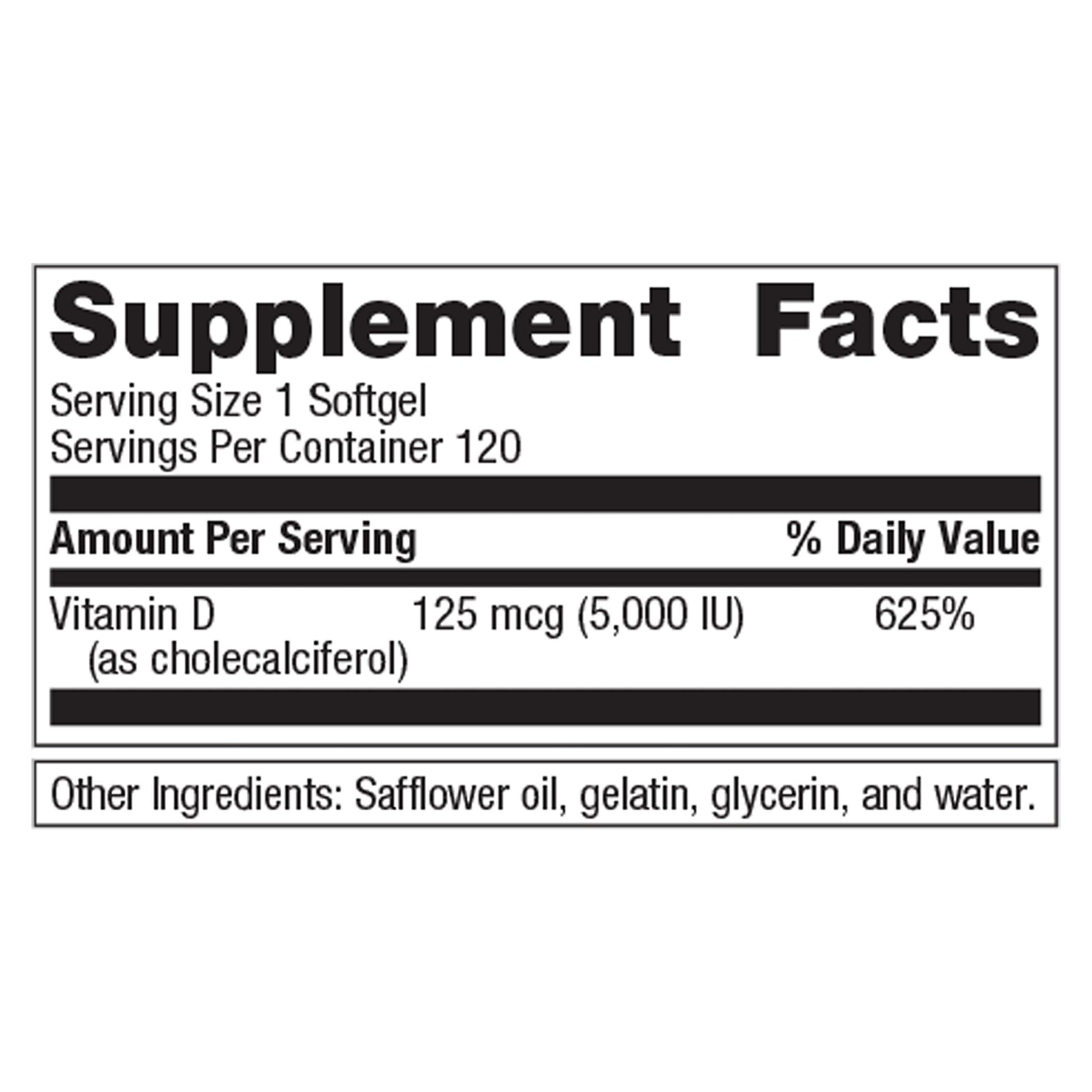 Detalles de suplemento nutricional Vitamina D3