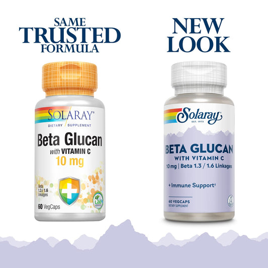 Detalle Solaray Beta Glucano vitamina c envase lateral