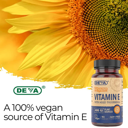 DEVA vitamina E vegana para antioxidante diario