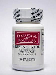Envase de Dibencozide B12 1000 mcg 60 tabletas Ecological Formulas