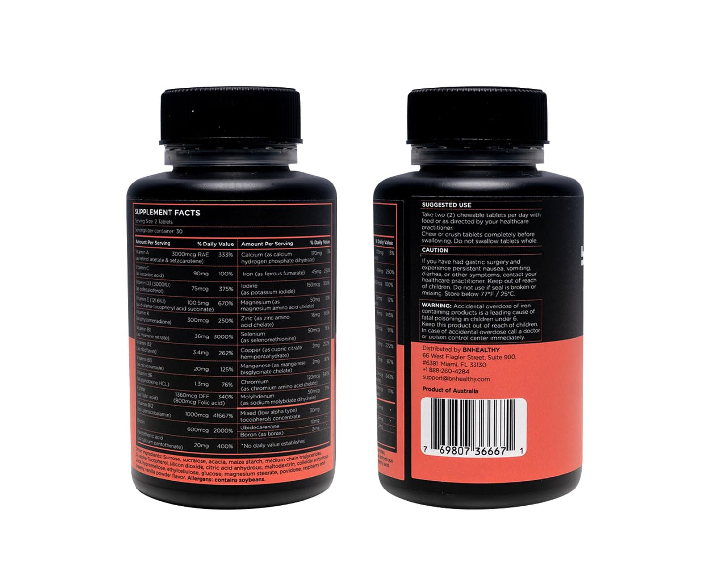 Diferentes sabores de BN Chews multivitamínico