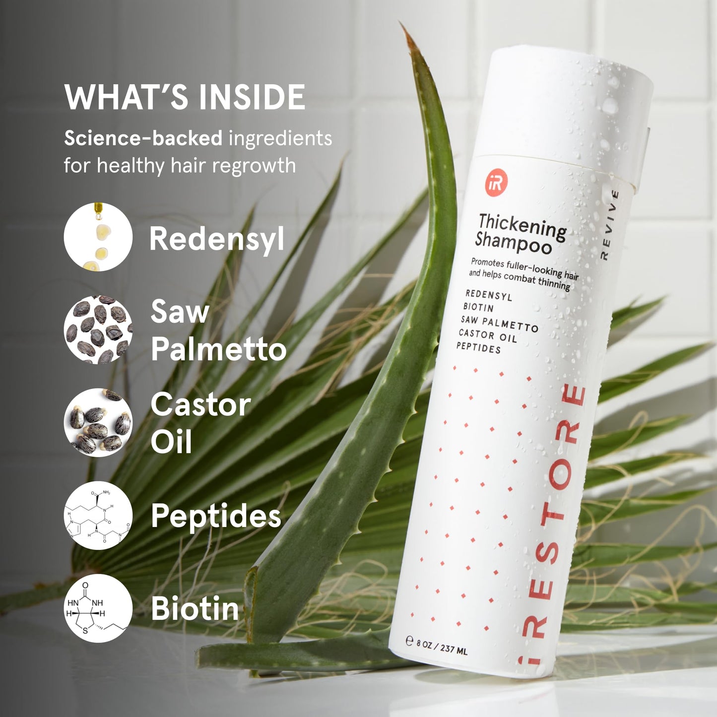 Diseño del frasco de iRestore para cabello