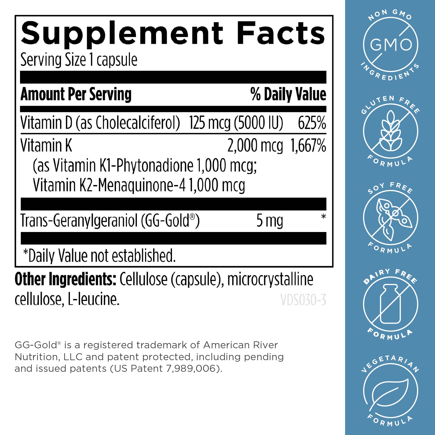 Vitaminas D y K y probiótico mujer para salud inmune