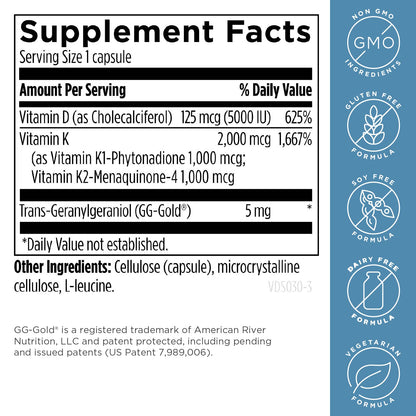 Vitaminas D y K y probiótico mujer para salud inmune