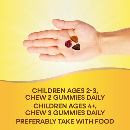 Diversos sabores de gominolas multivitamínicas