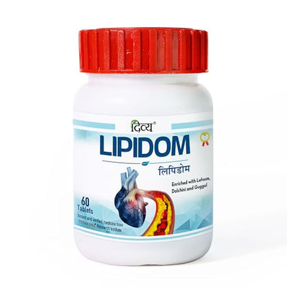 Envase de Divya Lipidom tabletas