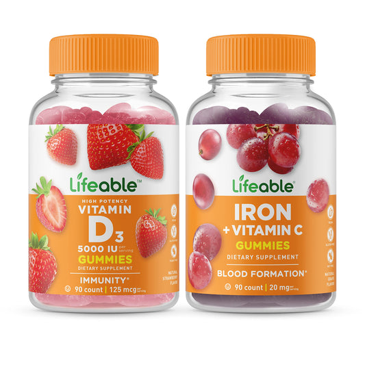 Botella DOCTORS FINEST Lifeable vitamina D y hierro gomitas