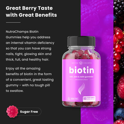 Dosis diaria recomendada gomitas NutraChamps biotina