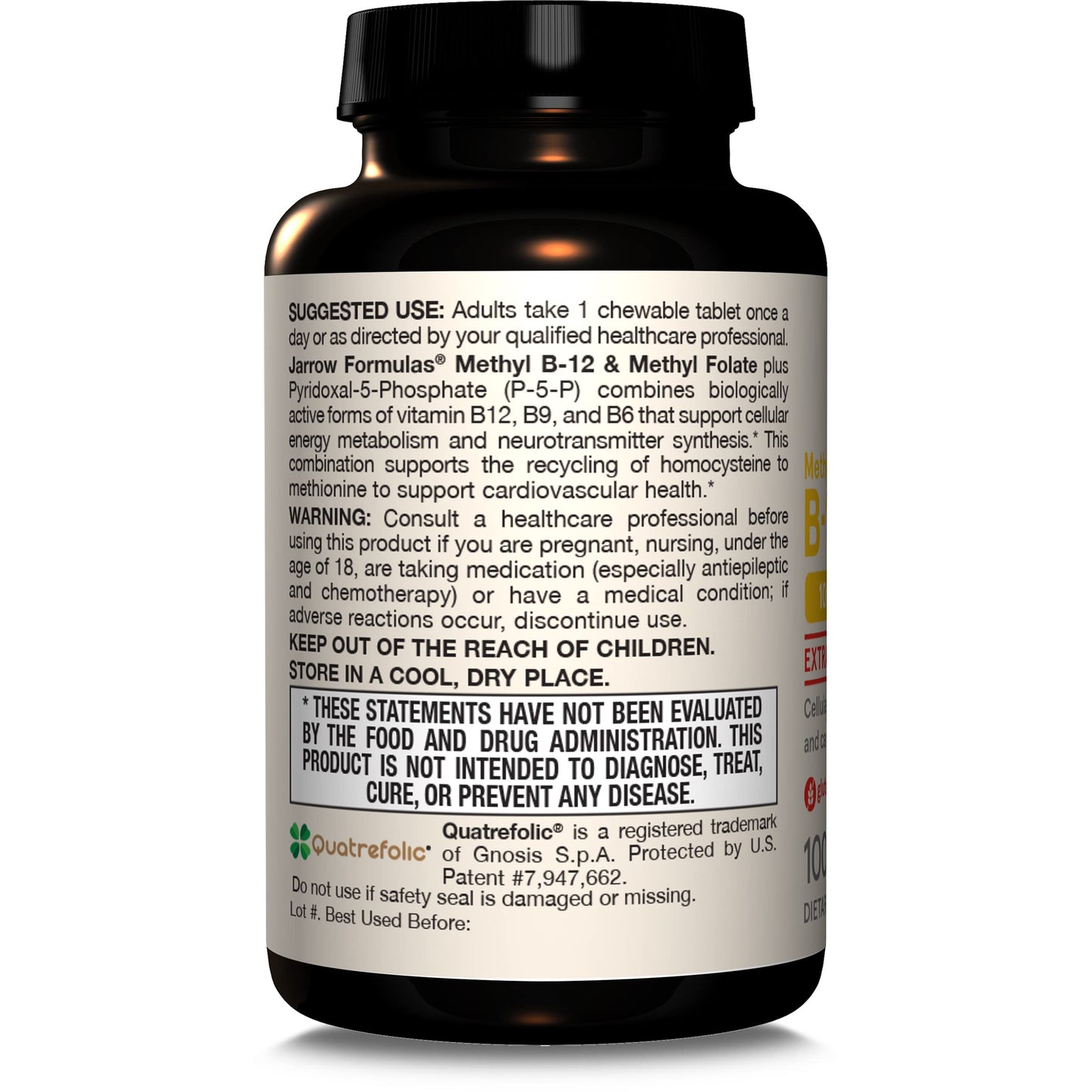Dosis diaria Metil B12 y Metil Folato Jarrow Formulas