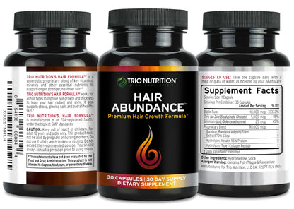 Dosis diaria TRIO NUTRITION Hair Abundance cápsulas vegetales