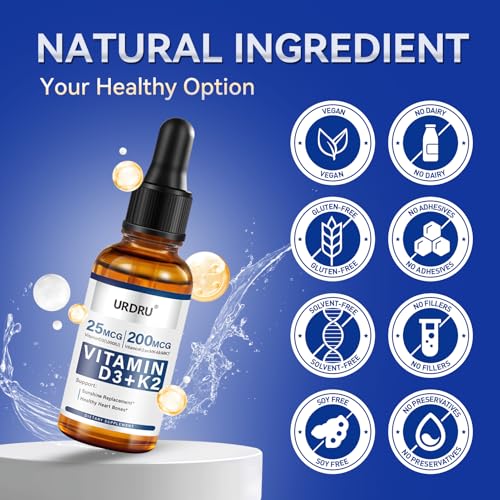 Dosis diaria URDRU vitamina D3 K2 gotas sublinguales