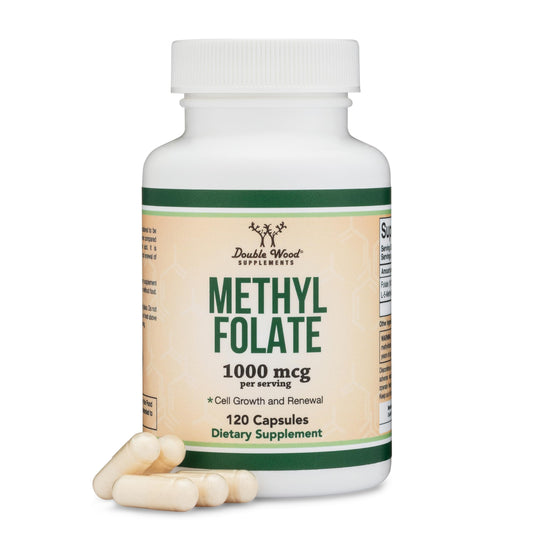 Double Wood metilfolato 1000mcg frasco 120 cápsulas