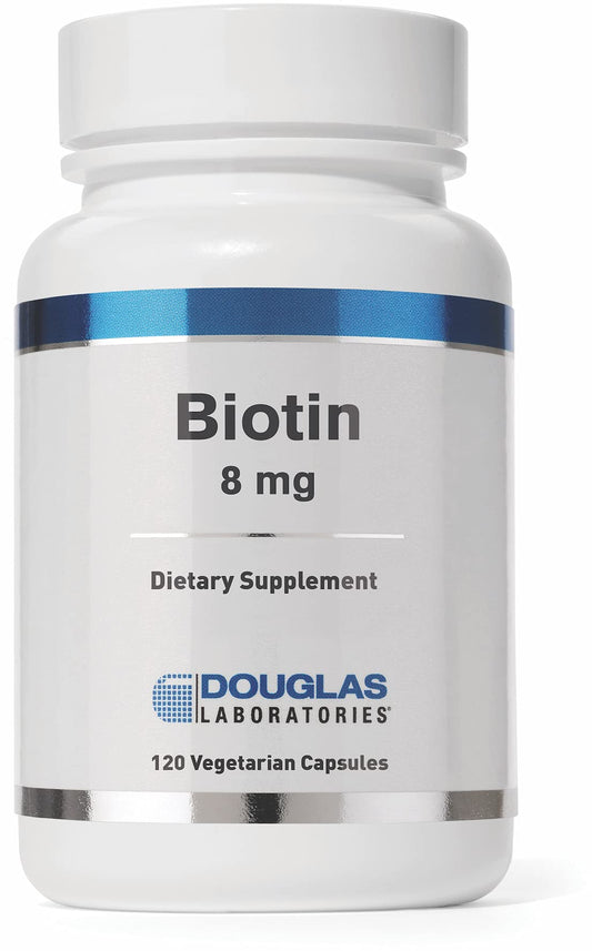 Douglas Laboratories Biotina 8mg 120 cápsulas frasco frontal