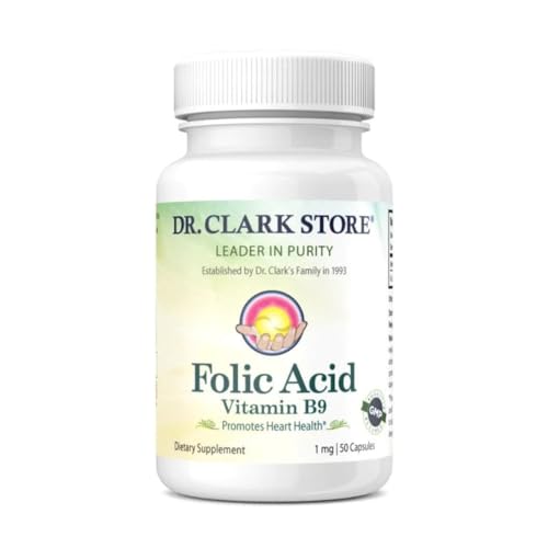 Dr Clark Ácido Fólico 1mg paquete frontal 50 cápsulas