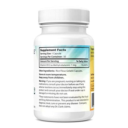 Dr Clark Store suplemento vitamina b12 50 cápsulas gelatinosas
