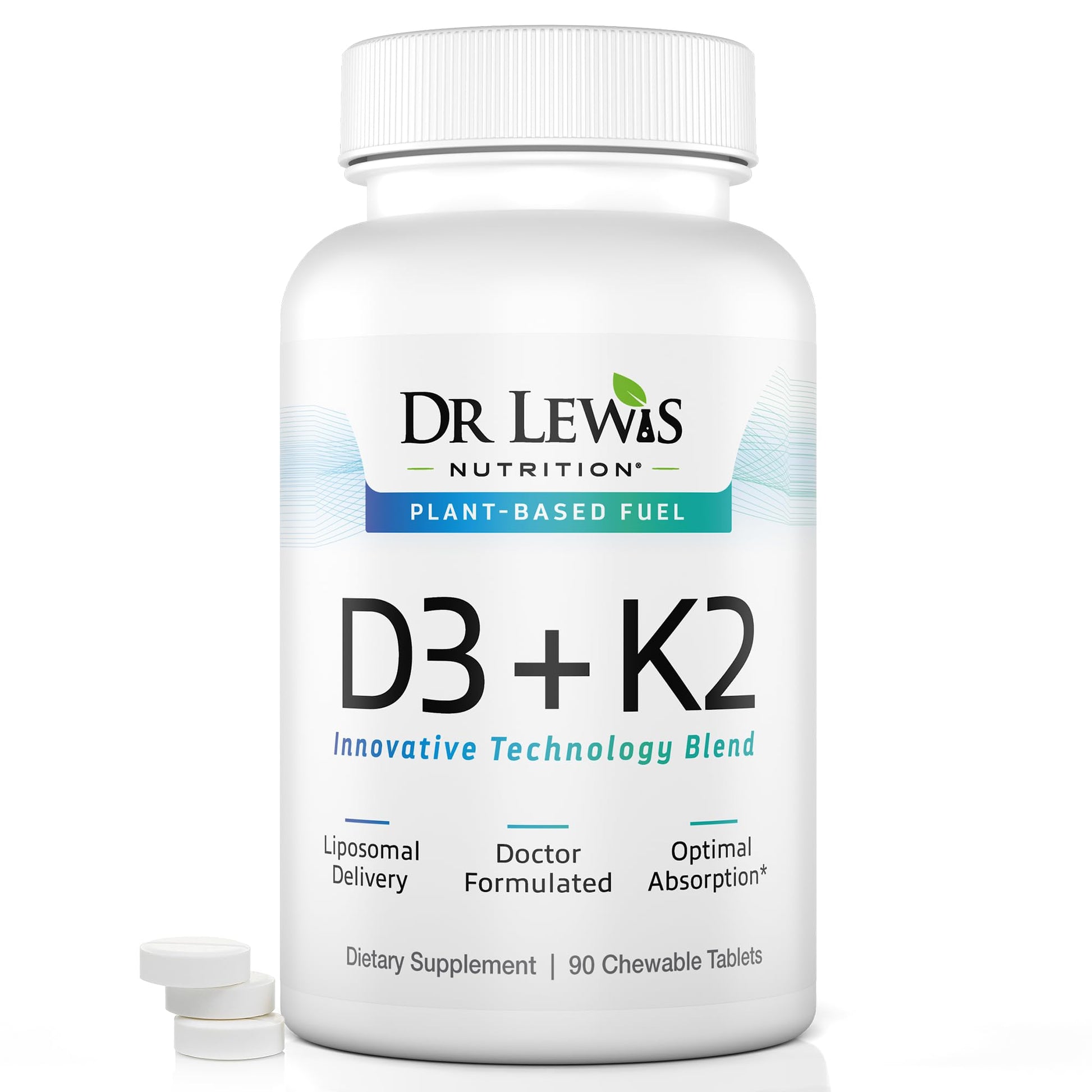Dr Lewis Nutrition vitamina d3 k2 liposomal 90 tabletas masticables