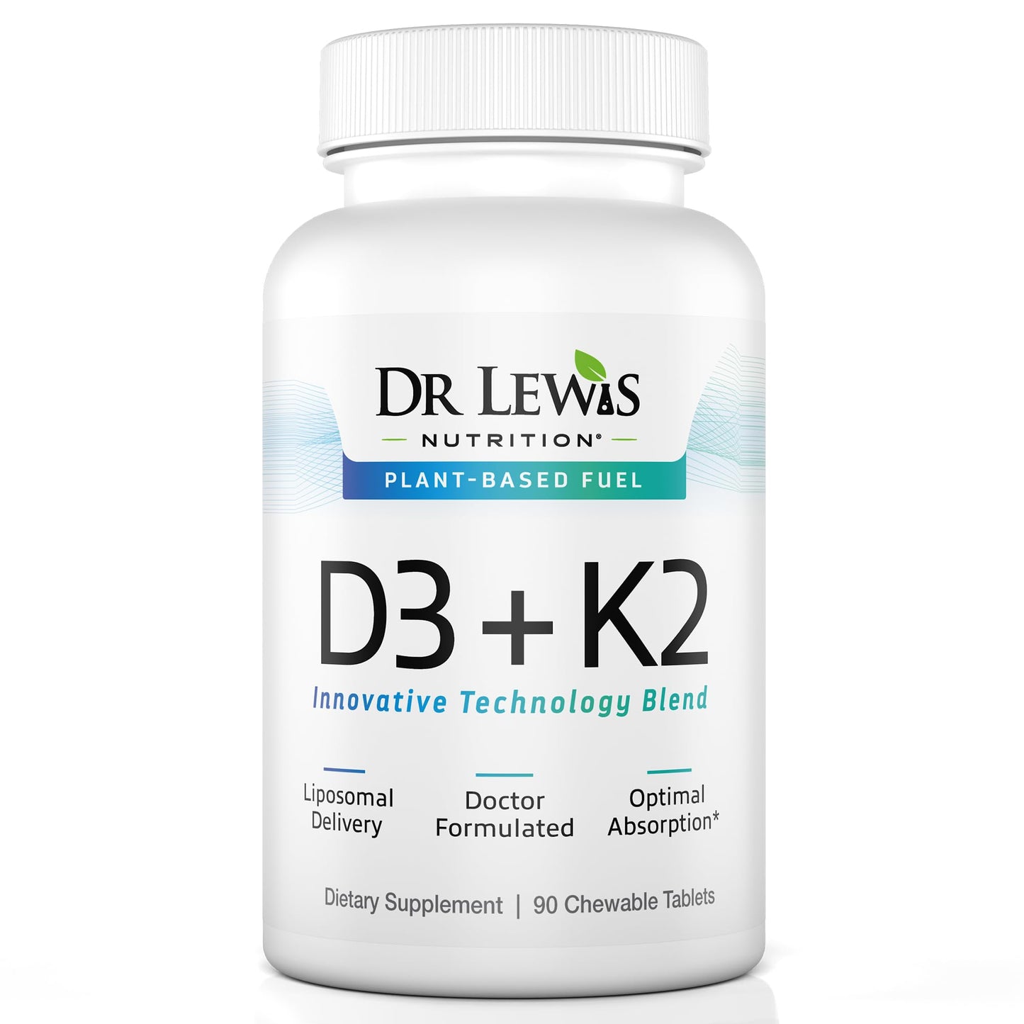 Dr Lewis vitaminas d3 k2 para salud ósea e inmunidad 90 tabletas
