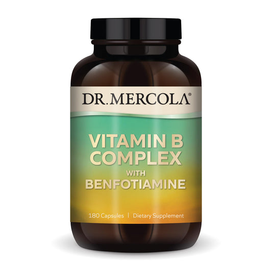 Dr. Mercola complejo vitaminas B con benfotiamina frasco 180 cápsulas