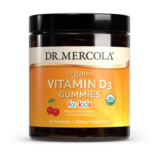 Dr Mercola gomitas vitamina d3 orgánica para niños sabor cereza