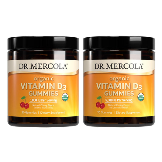 Dr Mercola gomitas vitamina D3 orgánicas sabor cereza paquete 2