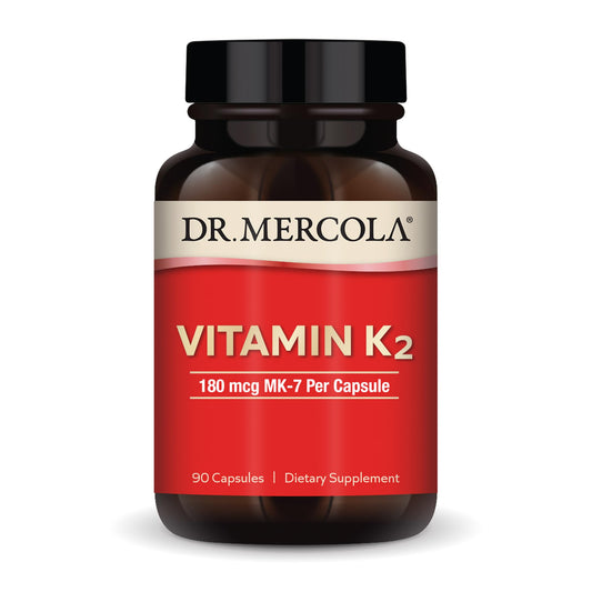 Dr Mercola vitamina K2 MenaQ7 180 mcg 90 cápsulas envase