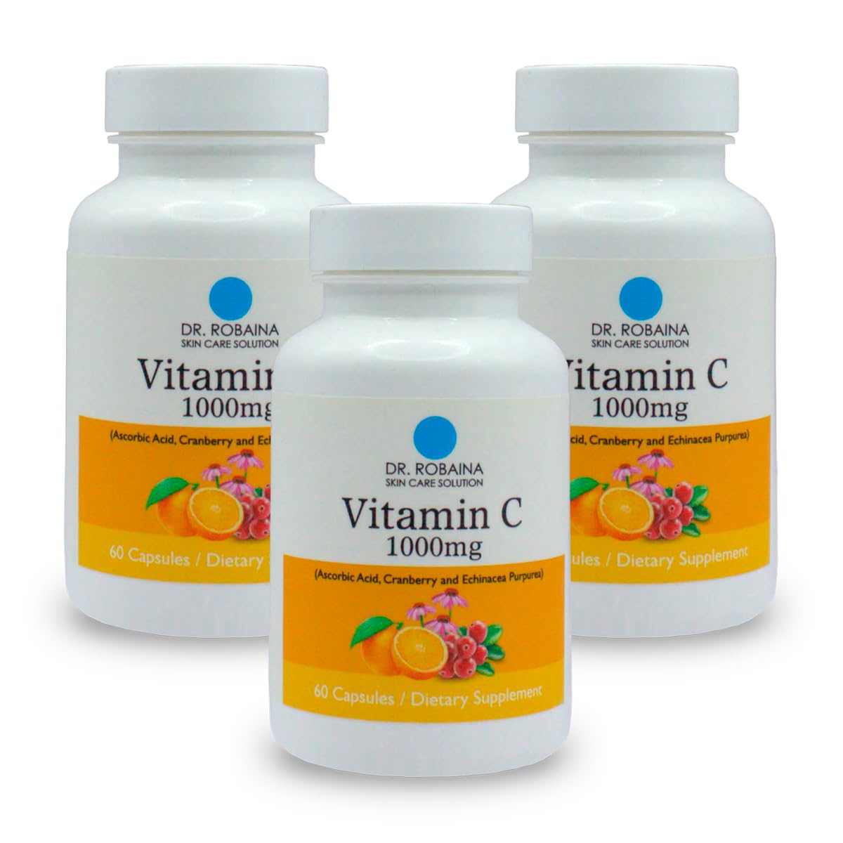 Dr Robaina vitamina c 1000 mg suplemento inmunidad 60 cápsulas