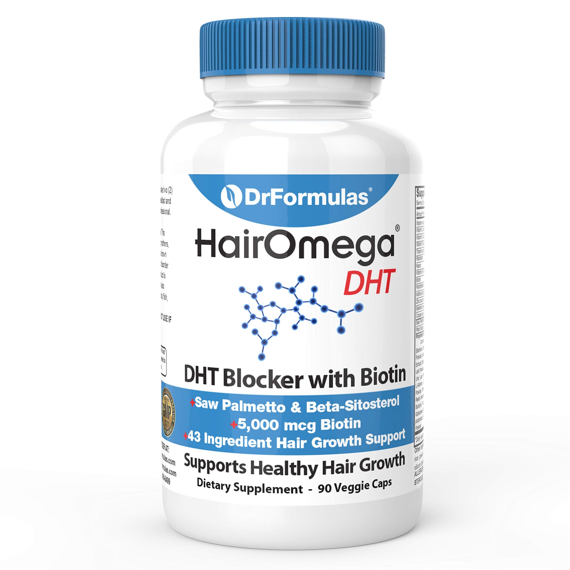 DrFormulas HairOmega bloqueador DHT para hombres y mujeres
