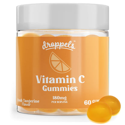 Droppels gummies vitamina c veganas sabor mandarina 60 unidades