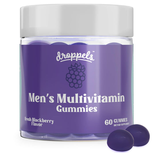 Droppels Multivitaminas para hombres, sabor a mora, 60 unidades.