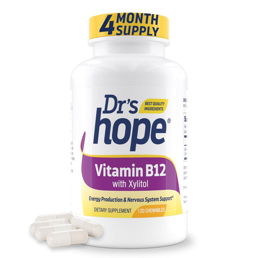 Dr’s Hope vitamina b12 1000 mcg tabletas masticables paquete 120