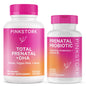 Dúo vitaminas prenatales Pink Stork botella frontal