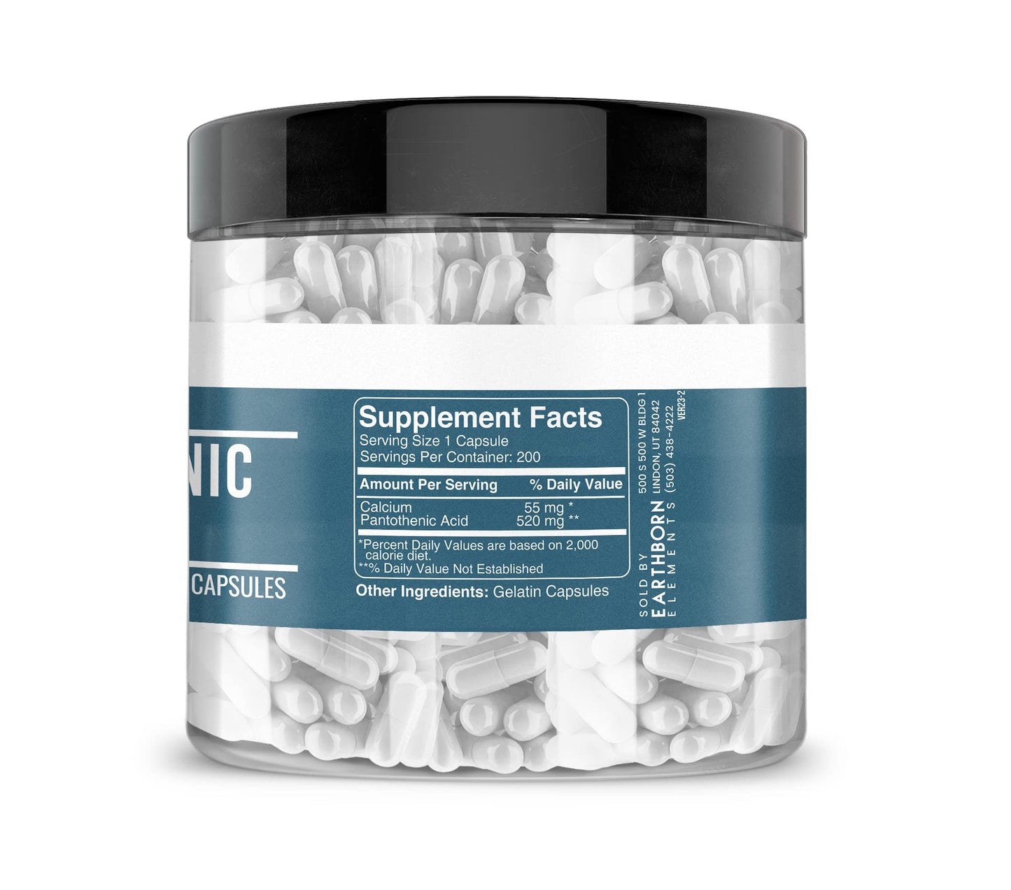 Earthborn Elements vitamina b1 b5 cápsulas pureza
