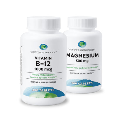Earth's Splendor suplemento vitamina b12 1000mcg para energía
