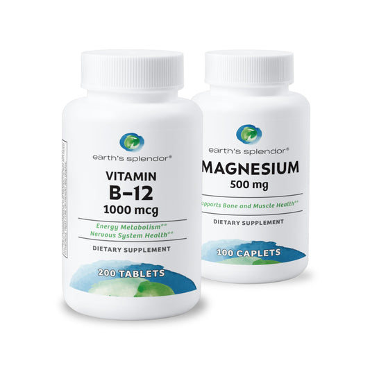 Earth's Splendor suplemento vitamina b12 1000mcg para energía