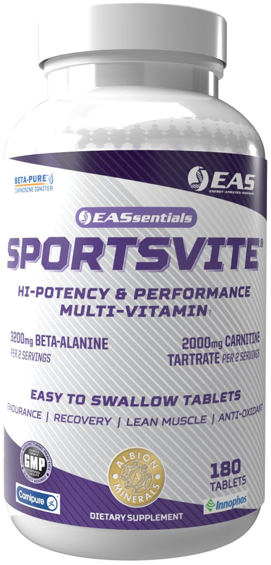 EAS SportsVite multivitamínico alta potencia - 180 tabletas para atletas