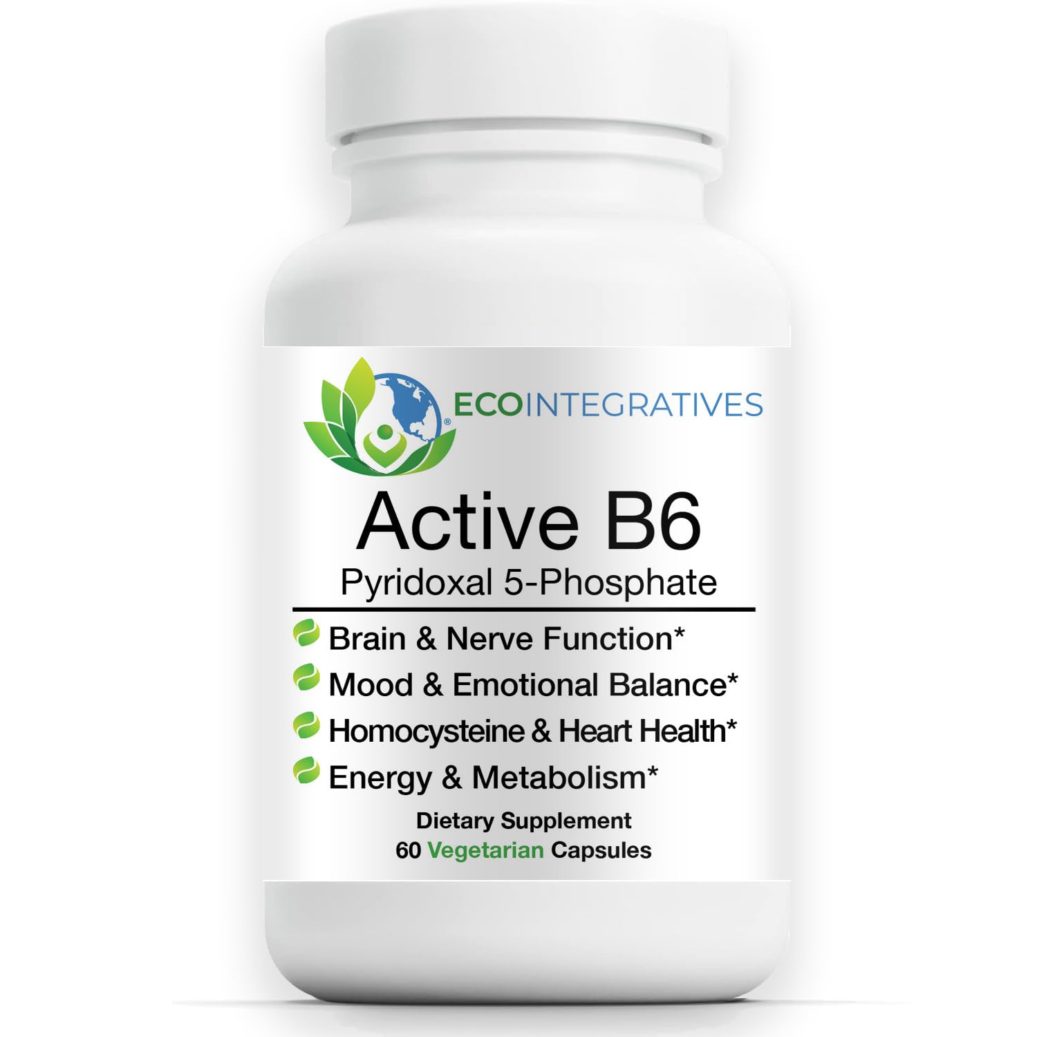 EcoIntegratives B6 activo piridoxal 33.8mg 60 cápsulas.