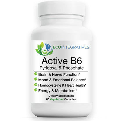 EcoIntegratives B6 activo piridoxal 33.8mg 60 cápsulas.