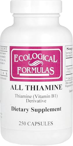 Ecological Formulas Allitiamina Vitamina B1 50 mg envase frontal 250 cápsulas
