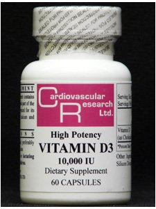 Ecological Formulas Vitamina D3 10,000 IU botella 60 cápsulas