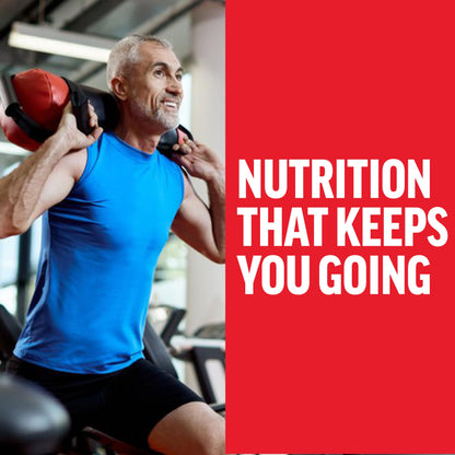 Ejercicio y nutrición con multivitamínico Force Factor para hombres mayores de 50.