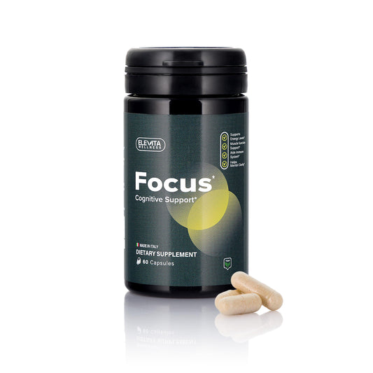 Suplemento ELEVITA WELLNESS Focus con ingredientes naturales para concentración