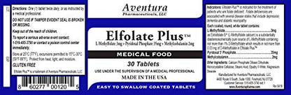 Detalle frontal tabletas ELFOLATE Plus 3mg empacado