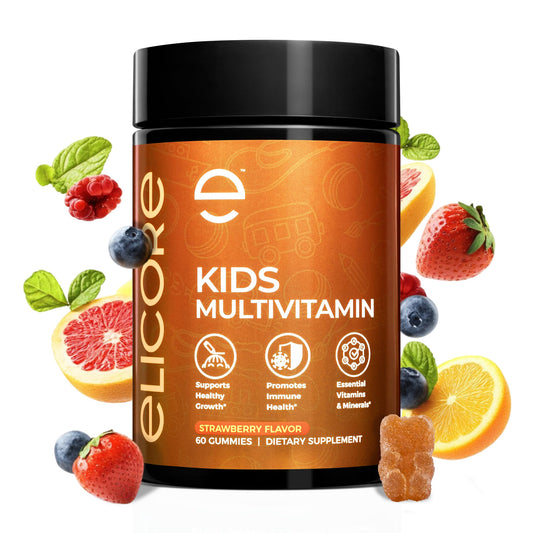 ELICORE Gomitas Multivitaminas para Niños - Sabor Fresa
