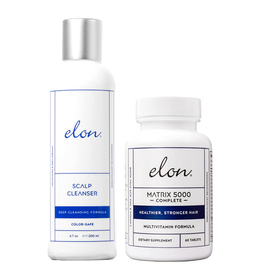 Elon limpiador cuero cabelludo para cabello fino y vitaminas