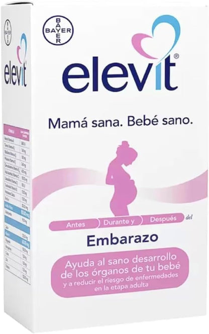 Multivitamínico prenatal Elvit para salud materna y fetal